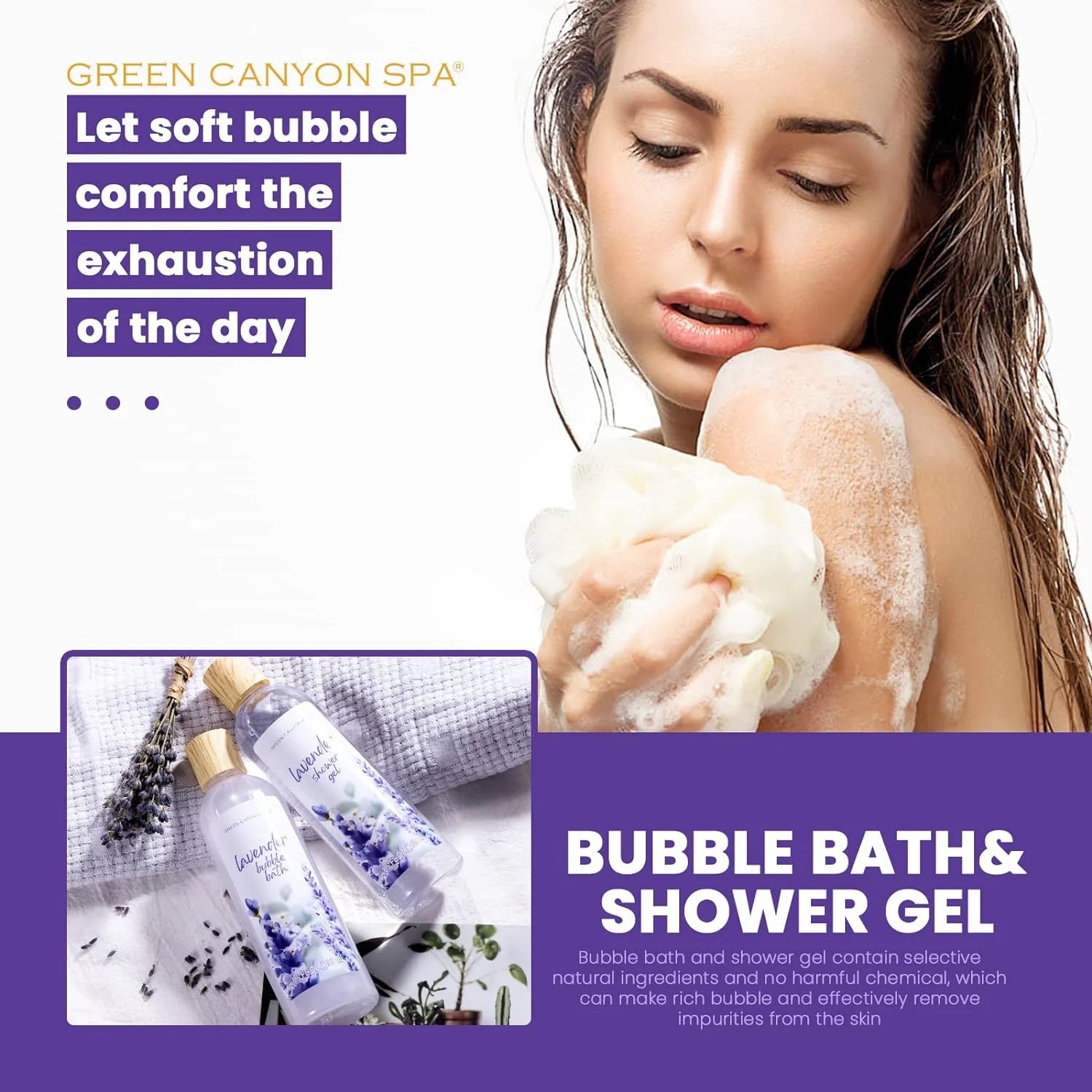 Christmas Bath Gift Sets for Women, 11Pcs Lavender Spa Baskets Gift Kits, Relaxing Holiday Birthday Gifts for Mom Her